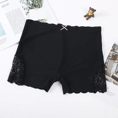 Ice Silk Women Panties Underwear Plain Color Ladies Soft Boyshorts Safety Panty For Woman