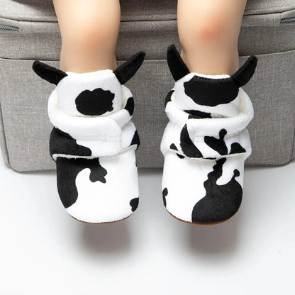 Meckior Newborn Baby Boy Girl Soft Fleece Booties Infant Slippers Socks Shoes Toddler First Walkers Winter Ankle Crib Shoes