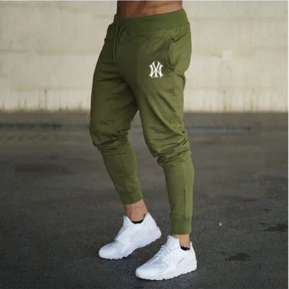 2024Spring and summer new men's casual pants sports jogging sportwear sports pants Harajuku street pants elastic thin pants