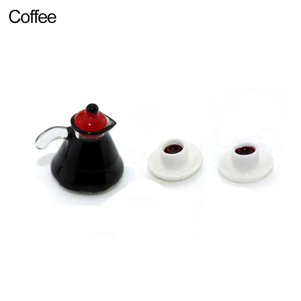 1/12 Scale Simulation Miniature  Drinking Model Drinks Jug Cup Coffee Milk Lemon Water Orange Juice Doll Accessories