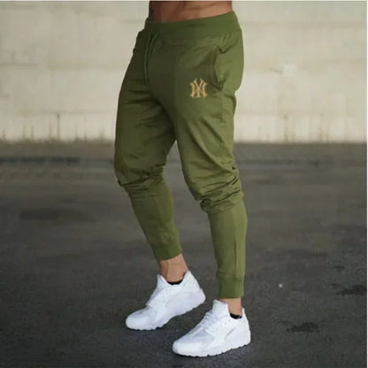 2024Spring and summer new men's casual pants sports jogging sportwear sports pants Harajuku street pants elastic thin pants