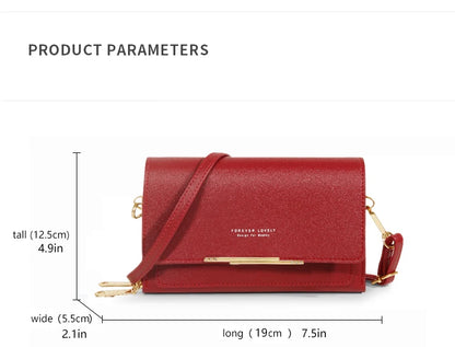 New Pu Leather Women Handbags FemaleMultifunctional Large Capacity Shoulder BagsFashion Crossbody Bags For Ladies Phone Purse