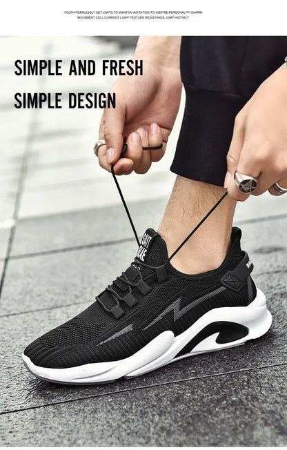 Men's Vulcanized Shoes 2024 Summer Feiyang Woven Men Shoes Breathable Lace Up Mesh Sneakers Outdoor  Brand Trendy