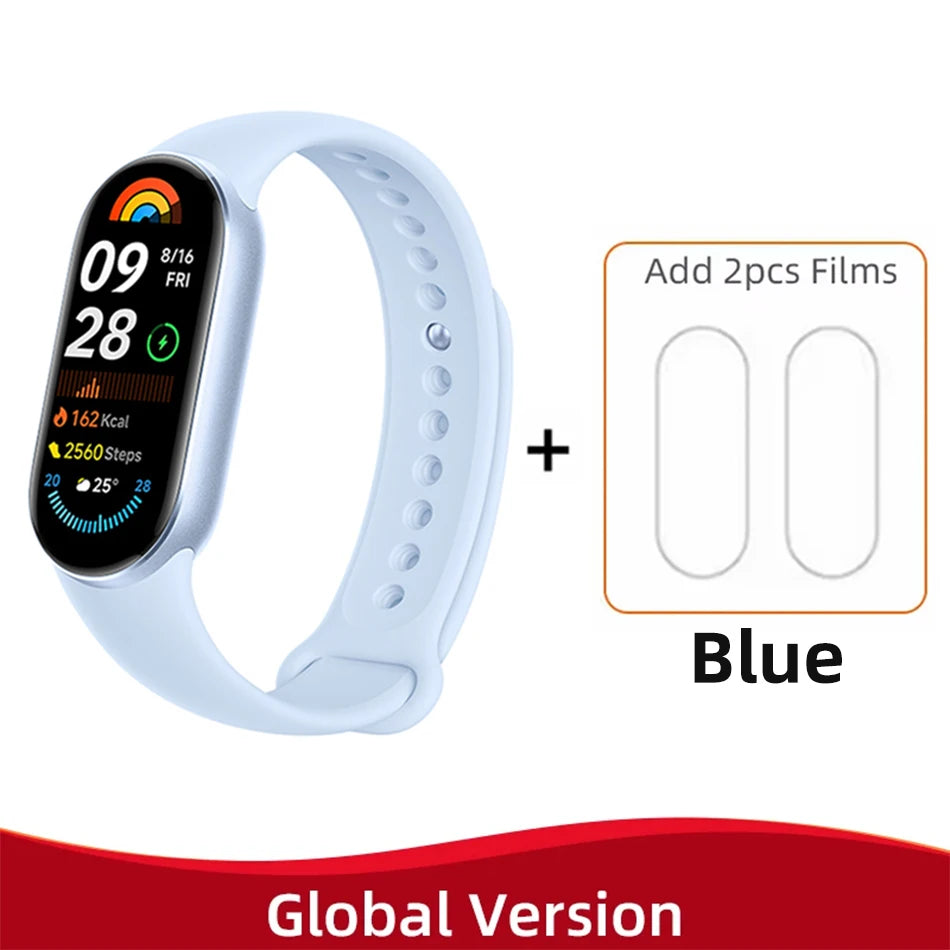 Global Version Xiaomi Smart Band 9 1.62" AMOLED Display 21 Day Battery Heart Rate Blood Oxygen Monitoring Sport Watch Waterproof