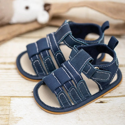 Meckior Summer Baby Shoes Baby Boy Girl Sandal Non-slip Rubber Sole Infant First Walkers Toddler Casual Baby Boy Garden Sandals