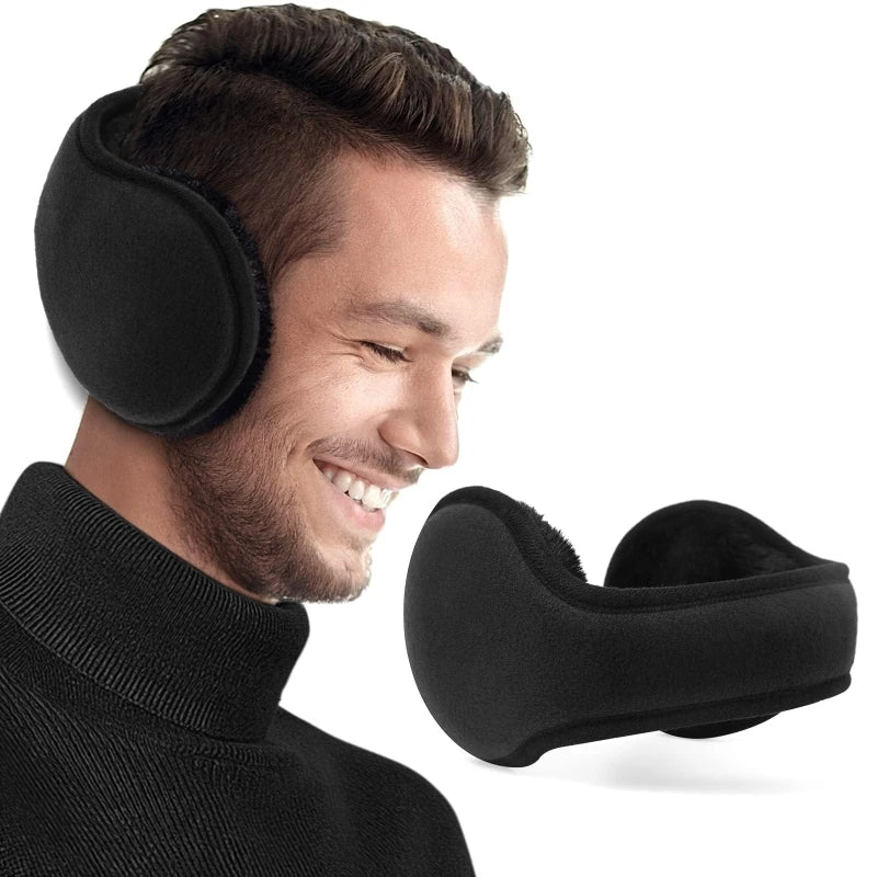 Winter Foldable Fleece Ear Muffs Outdoor Travel Keeping Warm Plush Wool Lambs Fashionable Cold Resistant Ears Muff Men Women