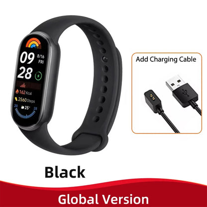 Global Version Xiaomi Smart Band 9 1.62" AMOLED Display 21 Day Battery Heart Rate Blood Oxygen Monitoring Sport Watch Waterproof