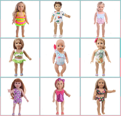 Doll Clothes For 43cm Newborn Baby Regeneration Dolls, 18-Inch American Doll Girls, First-Generation Baby Mini Items Accessories