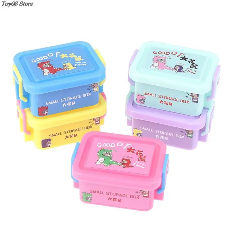 New 1PC 1/12 Dollhouse Mini Plastic Storage Box Model Dollhouse Home Life Scene Decoration Accessories For Kid Pretend Play Toy