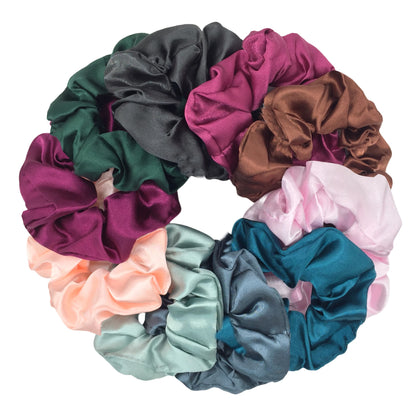 50/40/20pc Vintage Satin Scrunchies Girls Elastic Hair Bands Ponytail Holder Ties Rubber Bands Fashion Women Accessories Solid