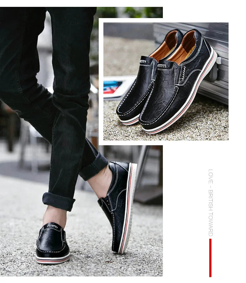 Leather Men's Casual Shoes Flats Moccasins Men Loafers Party Driving Loafers Shoes Male Genuine Leather Business Office Men Shoe