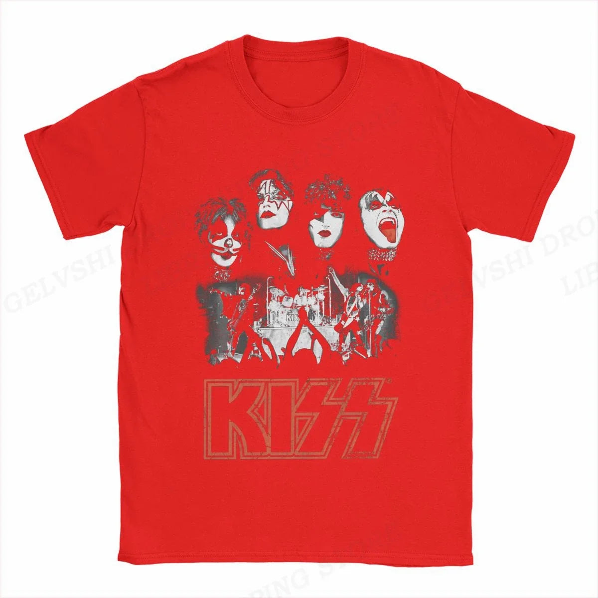 Kiss Band T Shirt Men Women Fashion T-shirt Cotton Tshirt Kids Hip Hop Tops Tees Unisex Camisetas Hombre Tops Rock Band