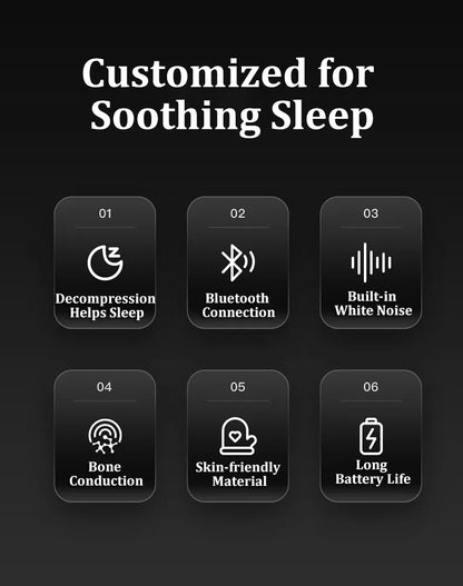 Pocket Bluetooth Speaker Bone Conduction Wireless Stereo Soundbar Under Pillow Music Box Built-in White Noise Improve Sleep