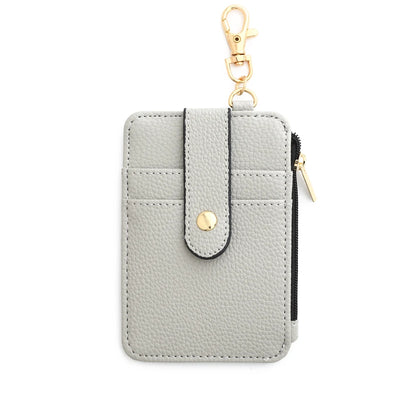 Fashion multifunctional Pattern Credit Card Bag Pu Leather Coin Purse Women Silicone Bead Bangle Keychain