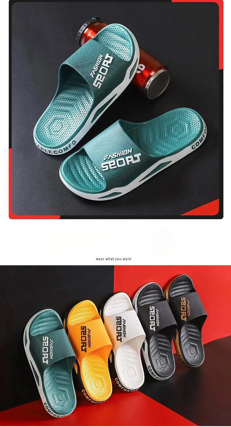 Men's Slippers Can Be Worn Externally In Summer Non-Skid Bathroom Sandals Trendy Bathroom Home Indoor Flip-flops For Men