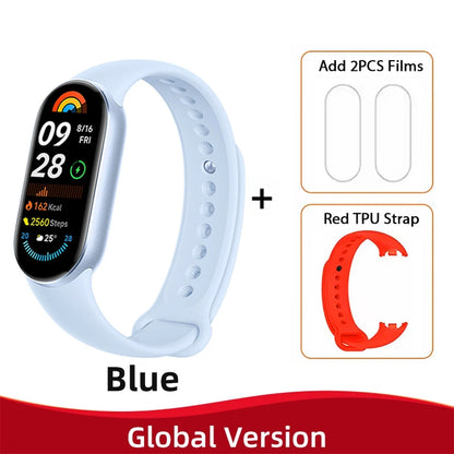 Global Version Xiaomi Smart Band 9 1.62" AMOLED Display 21 Day Battery Heart Rate Blood Oxygen Monitoring Sport Watch Waterproof