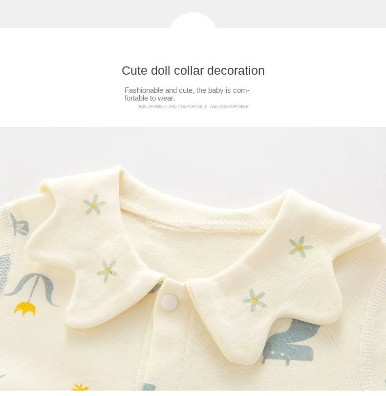 Baby Bodysuit Pure Cotton Boneless Pajamas Newborn Baby Romper Lovely Foreignly Cute Long Sleeve Bodysuit Autumn