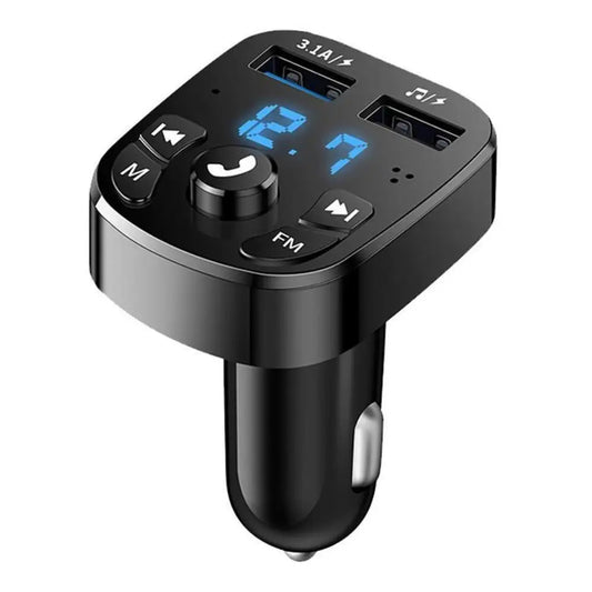 Car Mp3 Player Dual Usb Fast Charger Fm Bluetooth Receiver Bluetooth Compatible 5.0 Fm Transmitter Usb Flash Drive Plug Car Kit