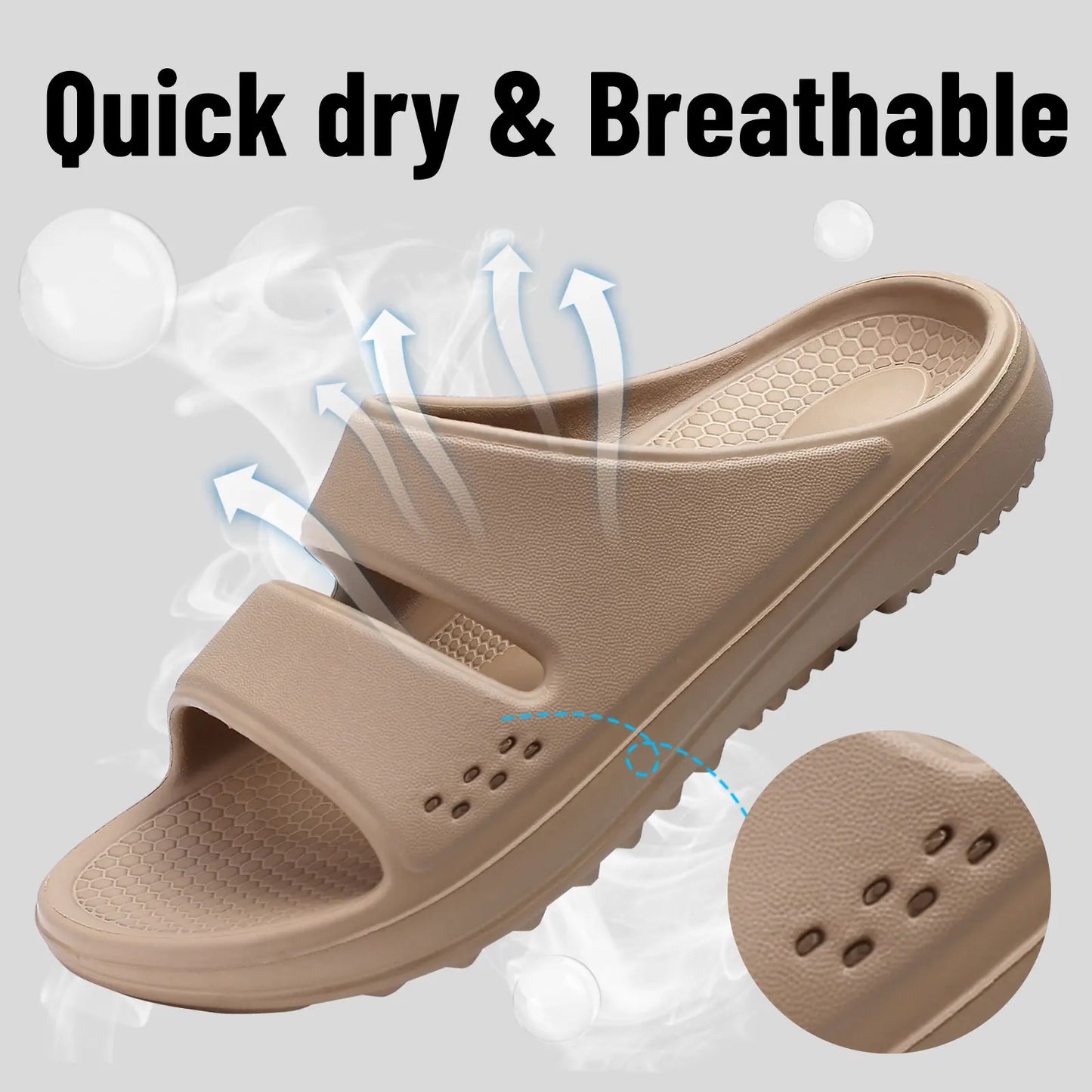 Kidmi Flat Sandals For Women New Orthopedic Sandals Arch Support Slides Soft Cloud Slippers Bathroom Shoes Home Shower Shoes