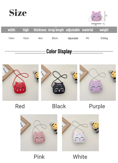 New Cartoon Children Messenger Bag Cute Cat Children Fashion Coin Purses and Handbags Cute Boy Girl Mini Shoulder Bag