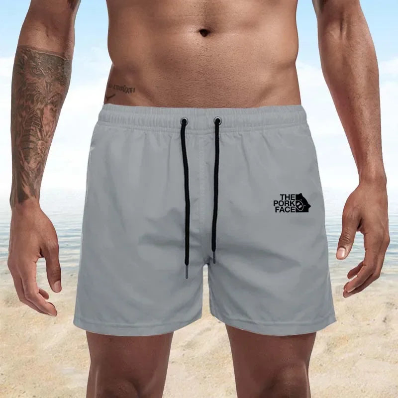 2024 Quick-drying Swimming Trunks Men's Swimsuit Swim Trunks Summer Bathing Pocket Beach Shorts Surf Drawstring Boxers S-4XL