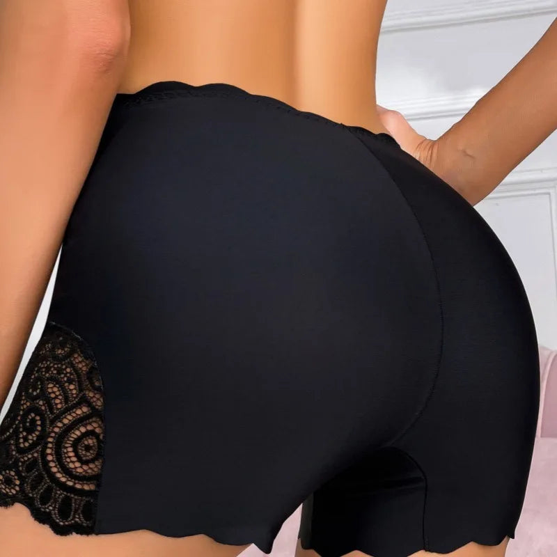 Ice Silk Women Panties Underwear Plain Color Ladies Soft Boyshorts Safety Panty For Woman