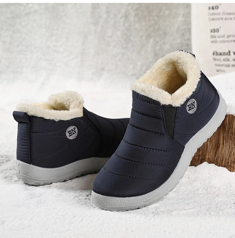 Warm Snow Men's Boots Soft Sneakers Winter Men's Fashion Men Shoes Unisex Ankle Boots Waterproof Men's Work Shoes Footwear