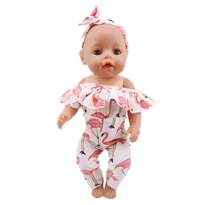 Doll Clothes For 43cm Newborn Baby Regeneration Dolls, 18-Inch American Doll Girls, First-Generation Baby Mini Items Accessories