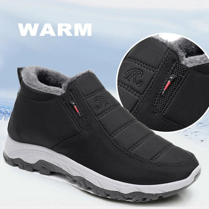 Winter Men’s Plugging Thickening Sneakers Lightweight Warm Soft Flat Shoes Non Slip Comfortable Versatile Walking Shoes