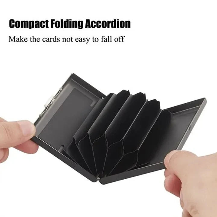 Rfid Credit Card Holder Men Minimalist Wallet Aluminium Bank Cardholder Case with Money Clip Designer Porte Carte