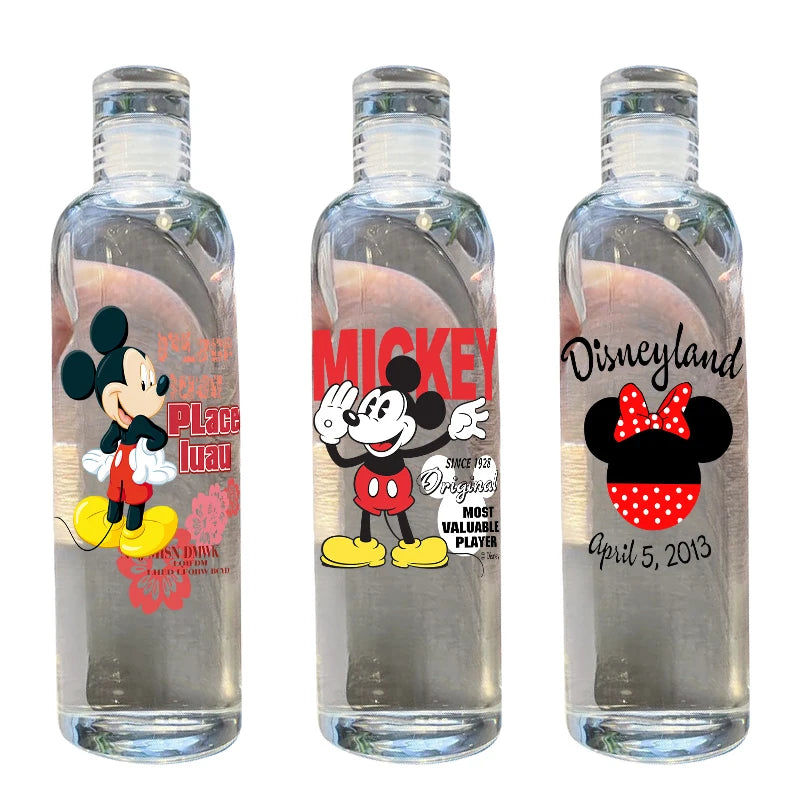 Disney Mickey Mouse Good-looking Women's Ins Cup Transparent Plastic Portable Large Capacity Time Scale Portable Drinking Water