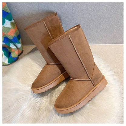 winter snow boots women anti slip Casual Woman Shoe Winter Boots Female Warm Plush Mid-calf Boots Long Botas Mujer