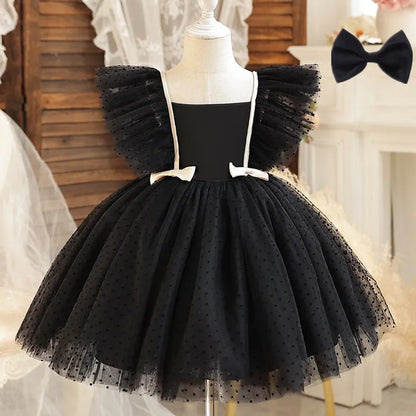 2024 Summer Dress Newborn Infant 1st Birthday Christening Clothes Princess Ruffles Sequins Weddings Party Gown Baby Girls Dress