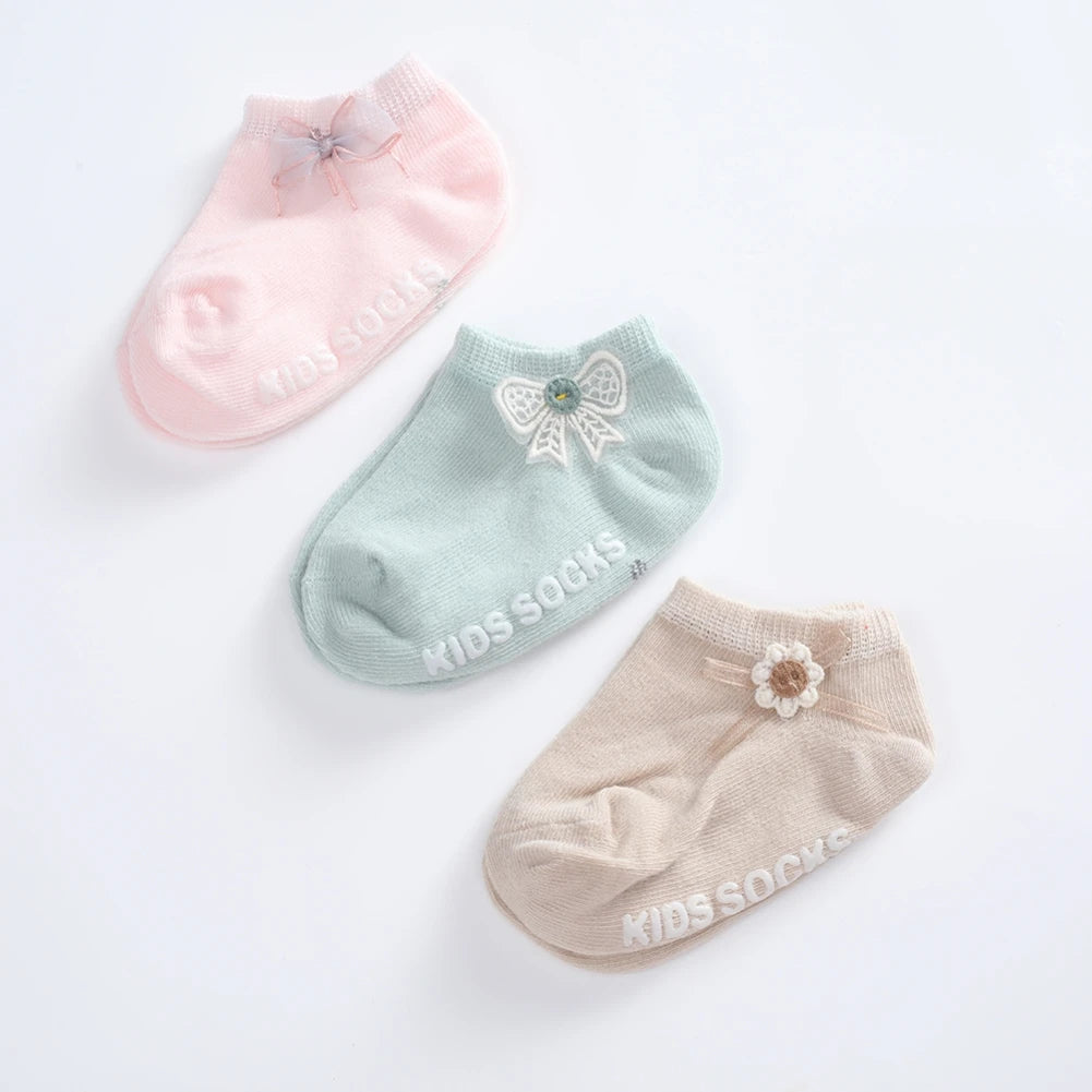 3 Pairs Newborn Socks Spring Summer Baby Boys Girls Cotton Solid Breathable Infant Girl Soft Cute Socks Kids Socks