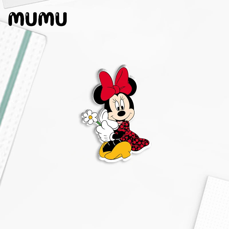 2024 New Minnie Mouse Lapel Pin Cartoon Acrylic Brooches Handmade Epoxy Jewelry Shirt Bag Badge