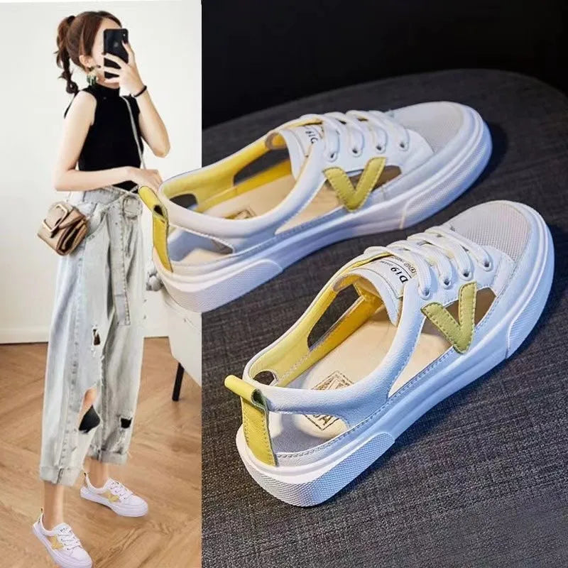 Women' Sandals New Korean Fish-mouth Sandals Metal Decorative Transparent Women's Shoes Large Zapatos Para Mujer