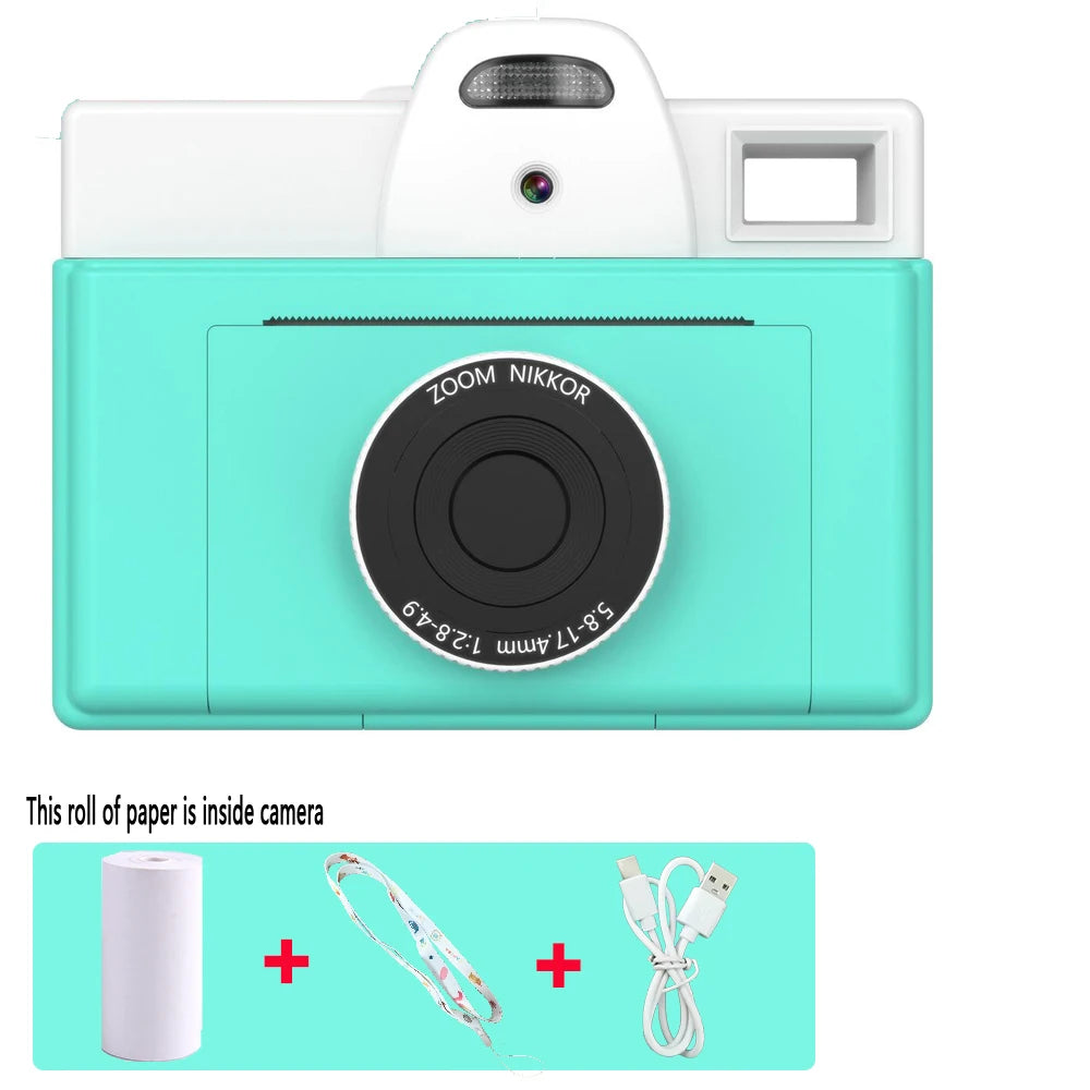 Q8 Kids Camera Instant Print Thermal Print Camera Children Instant Photo Printing Digital Camera Toys Lanyard Gifts Boys Girls