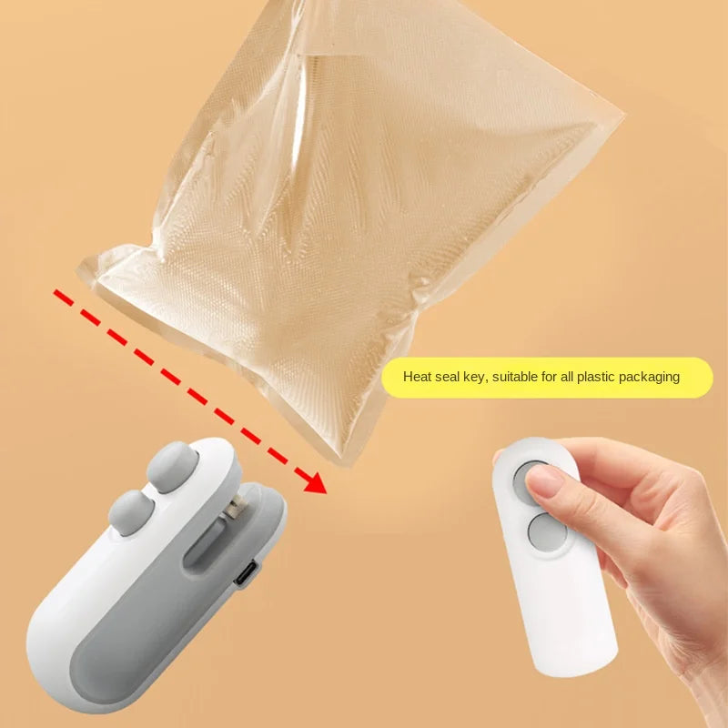 Vacuum Bag Sealing Machine Package Sealer Bags Plastic Bag Sealer Clip Bag Handheld Sealer Food Packaging Heat Sealer For Home