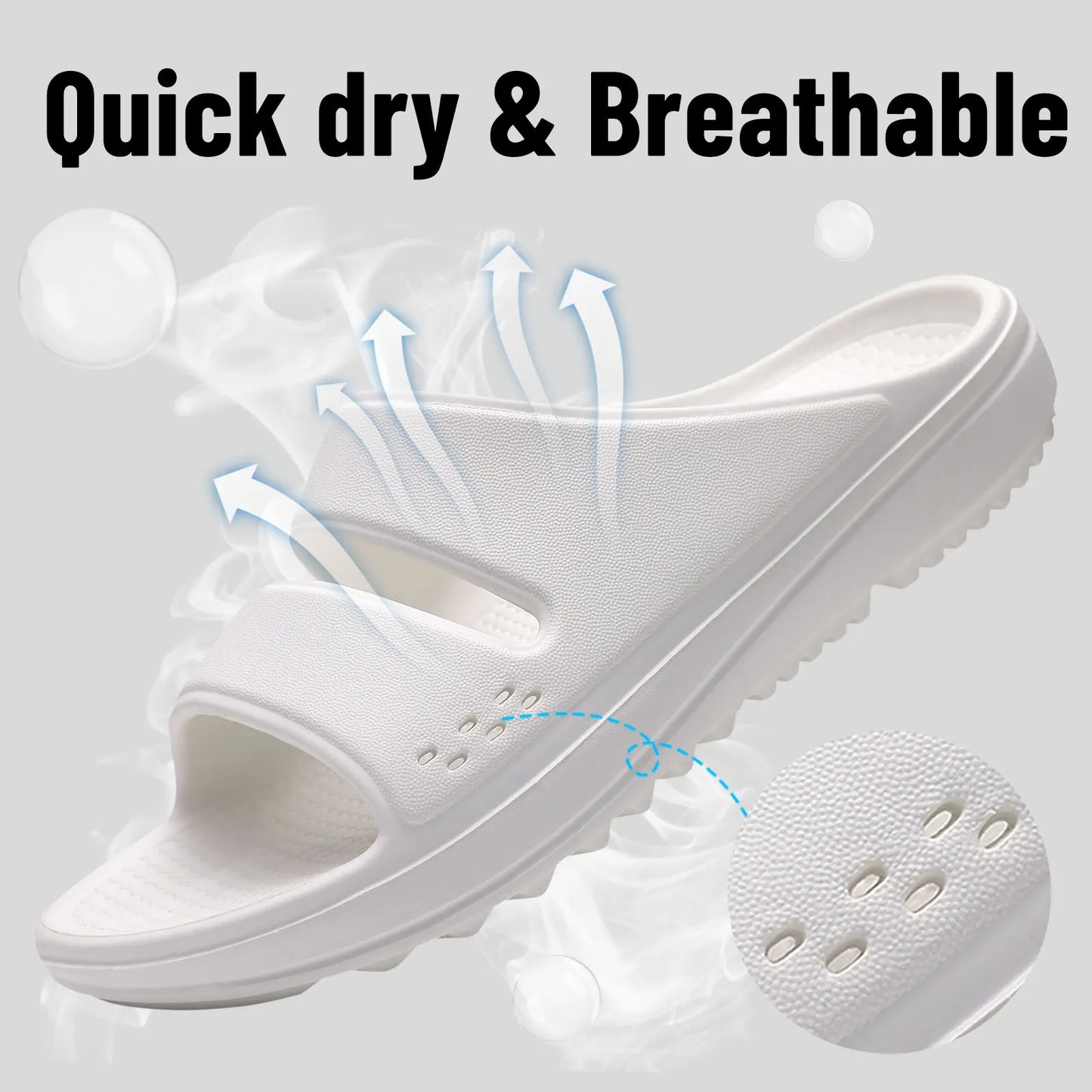 Kidmi Flat Sandals For Women New Orthopedic Sandals Arch Support Slides Soft Cloud Slippers Bathroom Shoes Home Shower Shoes