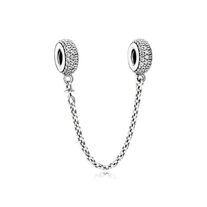 New 925 sterling silver cool and shiny split chain buckle boutique charm pendant suitable for original DIY bracelets DIY jewelry