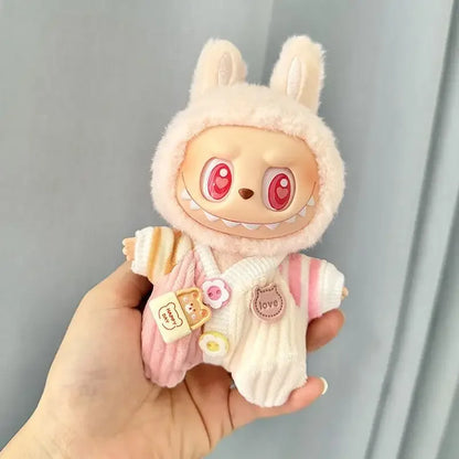 Mini Plush Doll'S Clothes Outfit Accessories For Korea Kpop Exo Labubu V1 V2 Idol Dolls Pit strip climbing suit Clothing Gift