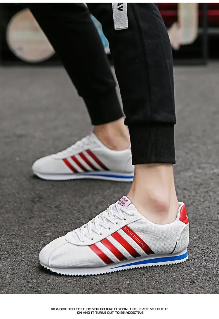 Men's Fashion Tennis Shoes Canvas Running Shoes Comfortable Flat Vulcanized Shoes Men's Breathable Gym Sports Men's Footwear