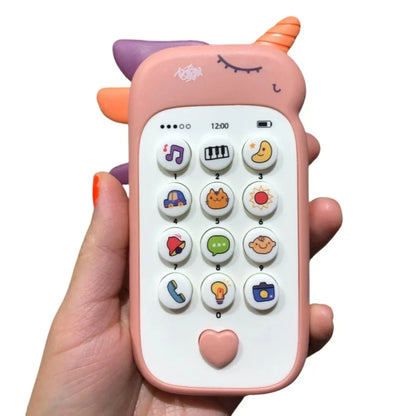 Baby Mobile Phone Toy Simulation Music Sound Telephone Toddler Puzzle Early Education Sleeping Toy Gift with Teether 0 12 Months