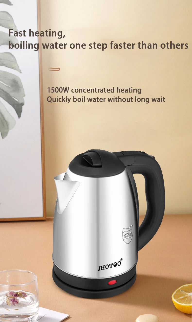 2L Stainless Steel Electric Kettle Kitchen Appliances Smart Kettle 1500W Whistle Kettle Samovar Tea Coffee Thermo Pot Gift