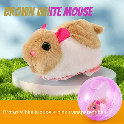 New Popular Electric Rabbit Hamster Rolling Ball Playing Cat Electronic Plush Dog Cat Machine Pet Toys