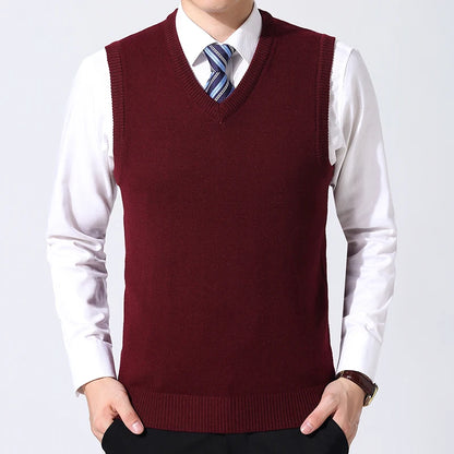 Men's Casual Sweater Vest Warm Comfortable Autumn Winter Fashion Outerwear