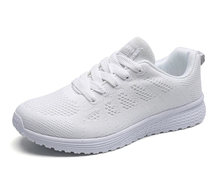 New Sneakers For Women Breathable Fashion Trainers Plus Size Women Sneakers Mesh Fabric Lace Up Women Shoes Female Footwear