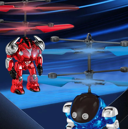 Mech Warrior Toy Energy-Saving Induction Robot Aircraft Mech warrior Induction Flying Remote Control Birthday Gift To Children