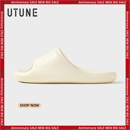 UTUNE Men‘s Summer Lightweight Soft EVA Slippers Non-Slip Bathroom Sandals Unisex Indoor&Outdoor Beach Shoes Waterproof Slides