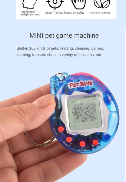 1PC Transparent Electronic Pets Tamagotchi Nostalgic 168 Pets In One Virtual Cyber Digital Nostalgic Funny Toys Pixel Funny Play